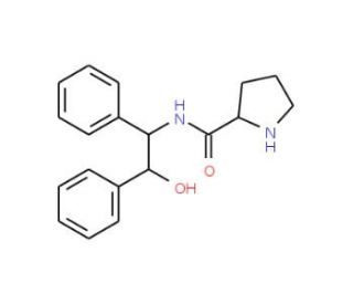 (2R)-N-[(1R,2R)-2-Hydroxy-1,2-diphenylethyl]-2-pyrrolidinecarboxamide (CAS 948594-97-6) - chemical structure image