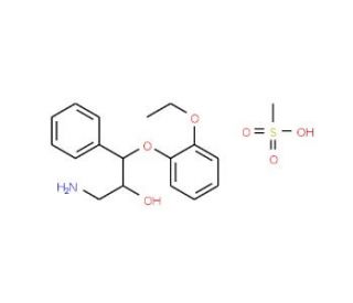 &alpha;-(Aminomethyl)-&beta;-(2-ethoxyphenoxy)benzeneethanol Methanesulfonate (CAS 93853-04-4) - chemical structure image