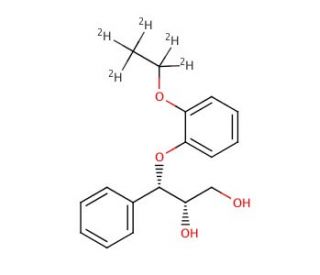(2RS,3RS)-3-(2-Ethoxy-d5-phenoxy)-1,2-dihydroxy-3-phenylpropane - chemical structure image