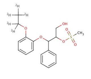 (2RS,3RS)-3-(2-Ethoxy-d5-phenoxy)-2-mesyloxy-3-phenyl-1-propanol (CAS 1189680-85-0) - chemical structure image