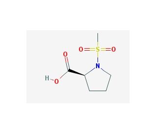 (2S)-1-(methylsulfonyl)pyrrolidine-2-carboxylic acid - chemical structure image