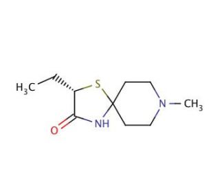 (2S)-2-Ethyl-8-methyl-1-thia-4,8-diazaspiro[4,5]decan-3-one (CAS 503431-81-0) - chemical structure image