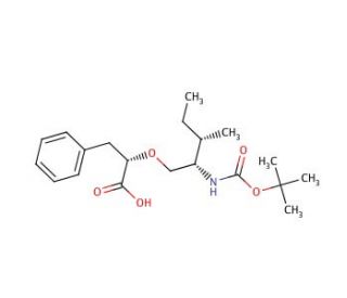 (2S)-[(2&prime;S)-t-Boc-amino-(3&prime;S)-methyl-1-pentyloxy]-3-phenylpropionic Acid - chemical structure image