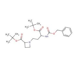 (2S,3&prime;S)-N-[3-tBoc-3-benzyloxycarbonylamino-propyl]]azetidine-2-carboxylic Acid, tBu Ester - chemical structure image