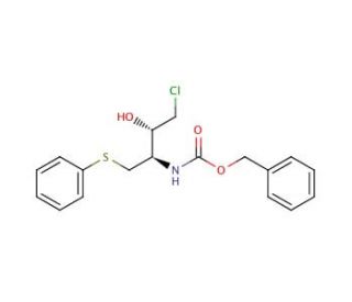 (2S,3R)-3-Carbobenzyloxyamino-1-chloro-4-phenylthio-butan-2-ol (CAS 159878-02-1) - chemical structure image