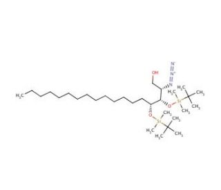 (2S,3S,4R)-2-Azido-3,4-bis[(tert-butyldimethylsilyl)oxy]-1-octadecanol - chemical structure image