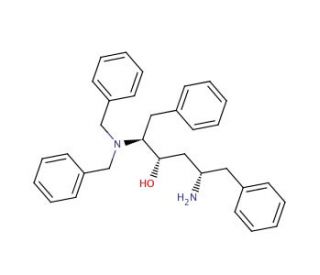 2S,3S,5S-2,2-Dibenzylamino-3-hydroxy-1,6-diphenylhexane (CAS 156732-15-9) - chemical structure image