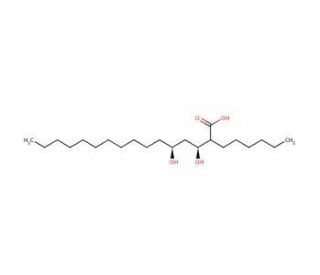 (2S,3S,5S)-2-Hexyl-3,5-dihydroxyhexadecanoic Acid (CAS 130793-30-5) - chemical structure image