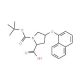 (2S,4S)-1-(tert-Butoxycarbonyl)-4-(1-naphthyloxy)-2-pyrrolidinecarboxylic acid - chemical structure image