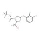 (2S,4S)-1-(tert-Butoxycarbonyl)-4-(2,3-dichloro-phenoxy)-2-pyrrolidinecarboxylic acid - chemical structure image