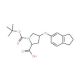 (2S,4S)-1-(tert-Butoxycarbonyl)-4-(2,3-dihydro-1H-inden-5-yloxy)-2-pyrrolidinecarboxylic acid - chemical structure image