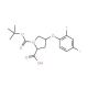 (2S,4S)-1-(tert-Butoxycarbonyl)-4-(2,4-difluoro-phenoxy)-2-pyrrolidinecarboxylic acid - chemical structure image