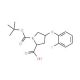 (2S,4S)-1-(tert-Butoxycarbonyl)-4-(2-fluoro-phenoxy)-2-pyrrolidinecarboxylic acid - chemical structure image
