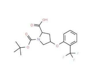 (2S,4S)-1-(tert-Butoxycarbonyl)-4-[2-(trifluoro-methyl)phenoxy]-2-pyrrolidinecarboxylic acid (CAS 1217786-49-6) - chemical st