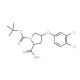 (2S,4S)-1-(tert-Butoxycarbonyl)-4-(3,4-dichloro-phenoxy)-2-pyrrolidinecarboxylic acid - chemical structure image