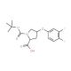 (2S,4S)-1-(tert-Butoxycarbonyl)-4-(3,4-difluoro-phenoxy)-2-pyrrolidinecarboxylic acid - chemical structure image
