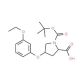 (2S,4S)-1-(tert-Butoxycarbonyl)-4-(3-ethoxy-phenoxy)-2-pyrrolidinecarboxylic acid - chemical structure image