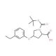 (2S,4S)-1-(tert-Butoxycarbonyl)-4-(3-ethyl-phenoxy)-2-pyrrolidinecarboxylic acid - chemical structure image