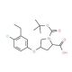 (2S,4S)-1-(tert-Butoxycarbonyl)-4-(4-chloro-3-ethylphenoxy)-2-pyrrolidinecarboxylic acid - chemical structure image