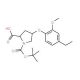 (2S,4S)-1-(tert-Butoxycarbonyl)-4-(4-ethyl-2-methoxyphenoxy)-2-pyrrolidinecarboxylic acid - chemical structure image