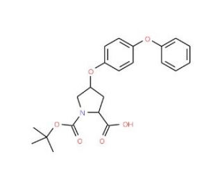(2S,4S)-1-(tert-Butoxycarbonyl)-4-(4-phenoxy-phenoxy)-2-pyrrolidinecarboxylic acid - chemical structure image