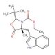 (2S,4S)-2-(tert-Butyl)-3-(ethoxycarbonyl)-4-(indol-3-yl-methyl]-4-methyl-1,3-oxazolidin-5-one - chemical structure image