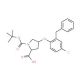 (2S,4S)-4-(2-Benzyl-4-chlorophenoxy)-1-(tert-butoxycarbonyl)-2-pyrrolidinecarboxylic acid - chemical structure image