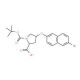 (2S,4S)-4-[(6-Bromo-2-naphthyl)oxy]-1-(tert-butoxycarbonyl)-2-pyrrolidinecarboxylic acid - chemical structure image