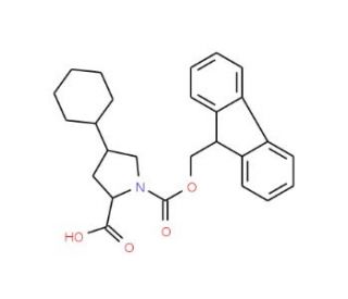 (2S,4S)-Fmoc-4-cyclohexyl-Pro-OH (CAS 467438-40-0) - chemical structure image