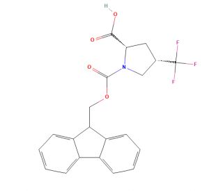 (2S,4S)-Fmoc-4-trifluoromethylpyrrolidine-2-carboxylic acid (CAS 1242934-32-2) - chemical structure image