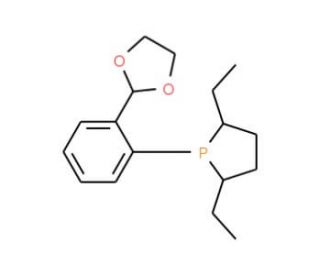 (2S,5S)-(&minus;)-1-(2-(1,3-Dioxolan-2-yl)phenyl)-2,5-diethylphospholane - chemical structure image