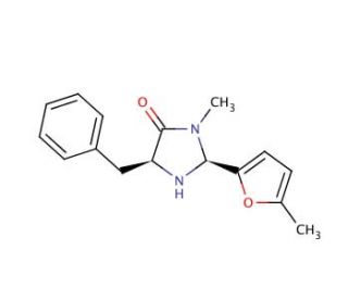 (2S,5S)-(&minus;)-5-Benzyl-3-methyl-2-(5-methyl-2-furyl)-4-imidazolidinone (CAS 415678-40-9) - chemical structure image