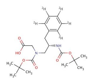 (2S)-N-(2-Boc-amino-3-phenyl-d5-propyl) Boc-glycine (CAS 1217601-60-9) - chemical structure image
