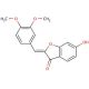 (2Z)-2-(3,4-dimethoxybenzylidene)-6-hydroxy-1-benzofuran-3(2H)-one - chemical structure image