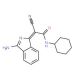 (2Z)-2-(3-amino-1H-isoindol-1-ylidene)-2-cyano-N-cyclohexylacetamide - chemical structure image