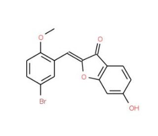 (2Z)-2-(5-bromo-2-methoxybenzylidene)-6-hydroxy-1-benzofuran-3(2H)-one - chemical structure image