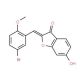 (2Z)-2-(5-bromo-2-methoxybenzylidene)-6-hydroxy-1-benzofuran-3(2H)-one - chemical structure image