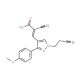 (2Z)-2-cyano-3-[1-(2-cyanoethyl)-3-(4-methoxyphenyl)-1H-pyrazol-4-yl]acrylic acid - chemical structure image