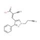 (2Z)-2-cyano-3-[1-(2-cyanoethyl)-3-phenyl-1H-pyrazol-4-yl]acrylic acid - chemical structure image