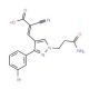 (2Z)-3-[1-(3-amino-3-oxopropyl)-3-(3-bromophenyl)-1H-pyrazol-4-yl]-2-cyanoacrylic acid - chemical structure image