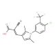 (2Z)-3-{1-[4-chloro-3-(trifluoromethyl)phenyl]-2,5-dimethyl-1H-pyrrol-3-yl}-2-cyanoacrylic acid - chemical structure image