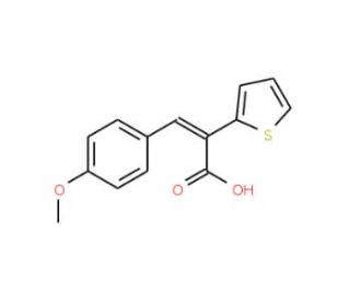 (2Z)-3-(4-methoxyphenyl)-2-thien-2-ylacrylic acid (CAS 104314-01-4) - chemical structure image