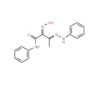 (2Z,3Z)-2-(hydroxyimino)-N-phenyl-3-(phenylhydrazono)butanamide - chemical structure image