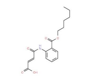 (2Z)-4-({2-[(Hexyloxy)carbonyl]phenyl}amino)-4-oxobut-2-enoic acid - chemical structure image