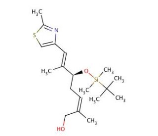 (&minus;)-(2Z,5S,6E)-5-{[tert-Butyl(dimethyl)silyl]oxy}-2,6-dimethyl-7-(2-methyl-1,3-thiazol-4-yl)hepta-2,6-dien-1-ol (CAS 218614-1