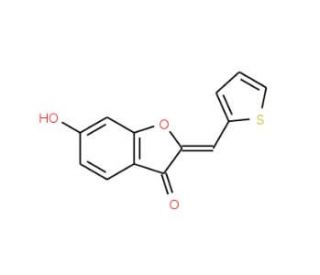 (2Z)-6-hydroxy-2-(thien-2-ylmethylene)-1-benzofuran-3(2H)-one - chemical structure image