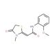(2Z)-N-(2-methoxyphenyl)-2-(3-methyl-4-oxo-1,3-thiazolidin-2-ylidene)acetamide - chemical structure image