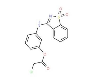 3-[(1,1-dioxido-1,2-benzisothiazol-3-yl)amino]phenyl chloroacetate - chemical structure image
