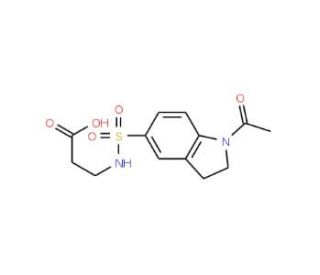 3-{[(1-Acetyl-2,3-dihydro-1H-indol-5-yl)sulfonyl]-amino}propanoic acid - chemical structure image