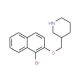 3-{[(1-Bromo-2-naphthyl)oxy]methyl}piperidine - chemical structure image